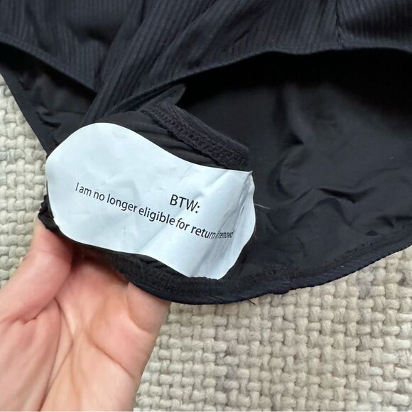 NEW Andie The Tulum One Piece in Black Ribbed XLT - Picture 3 of 5